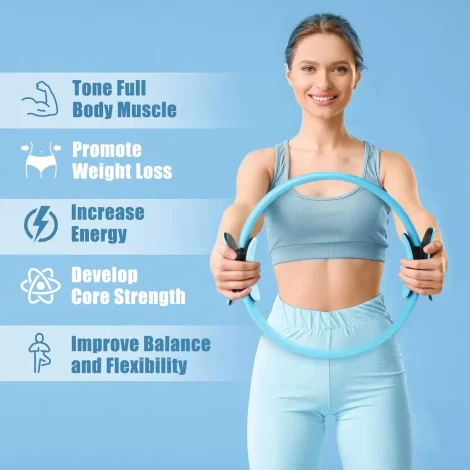 Yoga Assisted Pilates Circle Pelvic Floor Muscle Trainer – Beautiful Legs, Hips & Resistance Ring 5